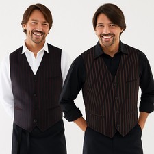 Mens Black Wedding Waistcoat Waiters Bar Staff Uniform Catering Bar Hospitality