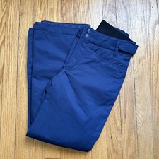 ROXY Diversion Snow Pants Girls Size 12 L Navy Blue DryFlight 10K Insulated