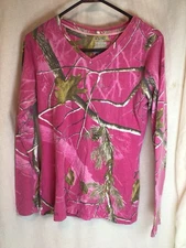 Hot Pink Camo Real tree Long sleeve Shirt Women’s Medium 8-10