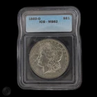 1882-O Morgan Silver Dollar ICG MS62 -E162