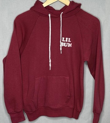 Vintage 70s 80s Hoodie Maroon Sz M  lil Bum  