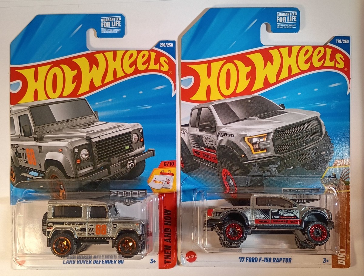 Hot Wheels 2025 M Case Zamac 17 Ford F-150 Raptor Land Rover