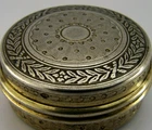 BEAUTIFUL FRENCH STERLING SILVER GILT TRINKET BOX c1910 ANTIQUE