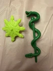 Vtg MOTU Snake Face SHIELD and STAFF  original 1987 green weapon