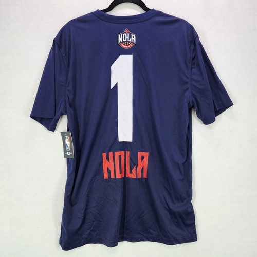 New Orleans Pelicans Nola Jersey Williamson 1 NBA Men's Large Navy Blue - Picture 2 of 12
