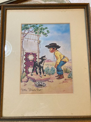 Art Print Vintage Native  American Print By Vera Louise Drysdale 1966 Hopi Boy