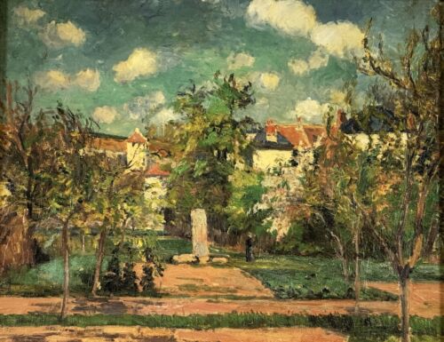 Camille Pissarro Giardino in Piena Luce Sole Tela Riproduzione Stampa Incorniciata - Foto 2 di 9