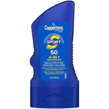 Coppertone SPORT Sunscreen SPF 50 Lotion, Water Resistant , Body Sunscreen Lotio