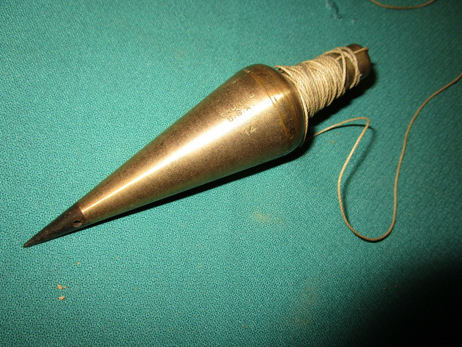 Vintage Bruning No. 4564 Brass Plumb Bob 14 Ounce w/ Original Box eBay