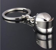 Keyring Helmet Motorcycle SILVER Scooter Moped CIao