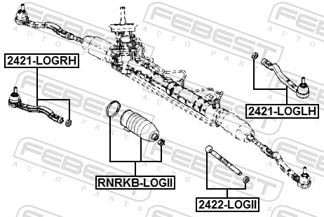 FEBEST Axialgelenk Spurstange vorne für Dacia Dokker 1.6 1.5 Blue dCi 95 - Bild 2 von 2