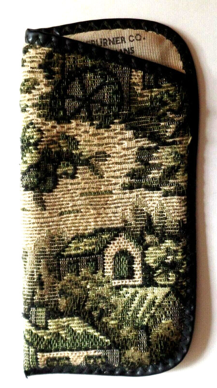 Antique Vintage J. E. LIMEBURNER CO. GUILD OPTICIANS Fabric Eyeglass Case