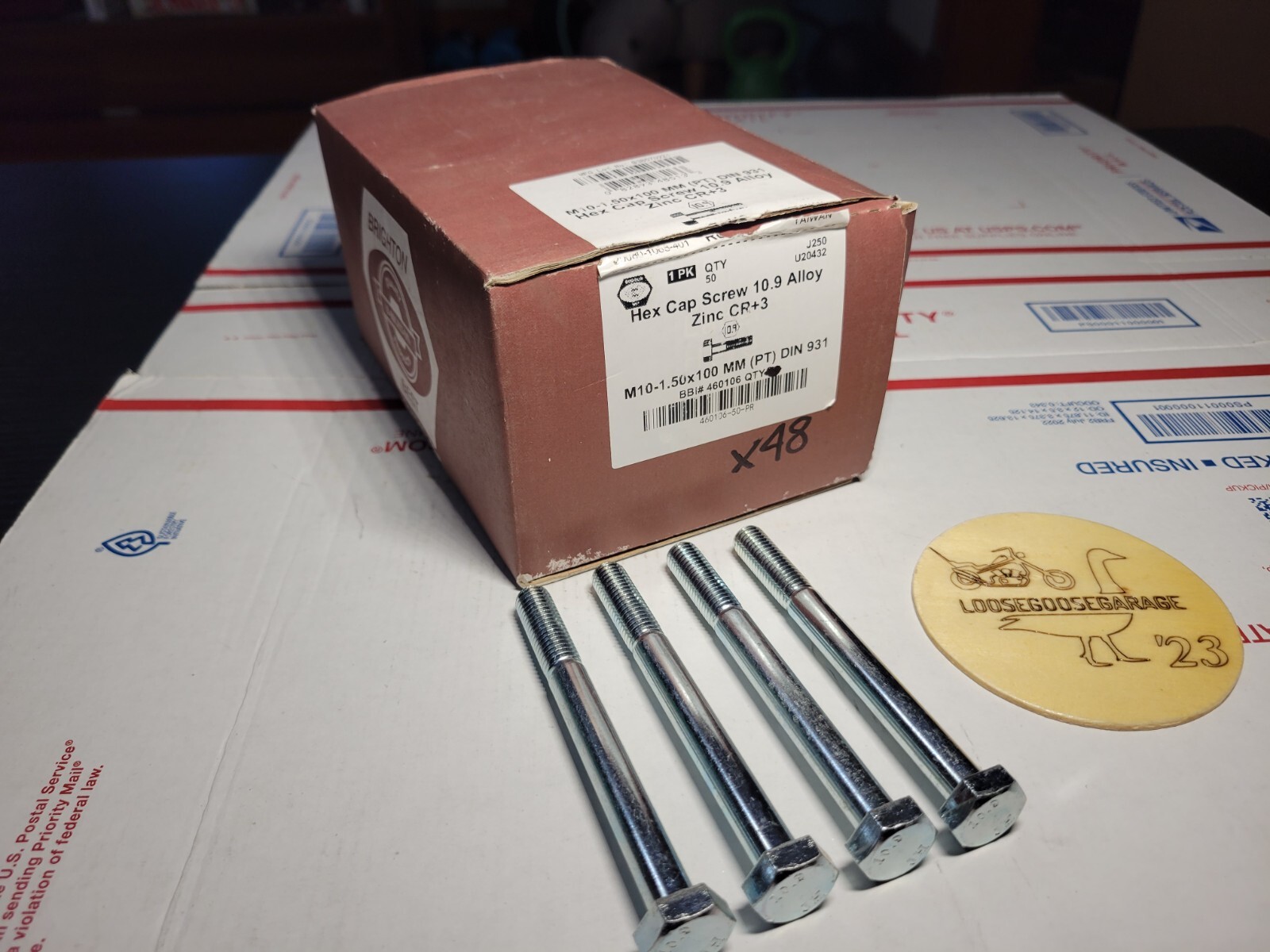 (15) M10-1.50 x 100mm Hex Head Bolts Grade 10.9 Metric M10-1.50x100 Zinc Coated