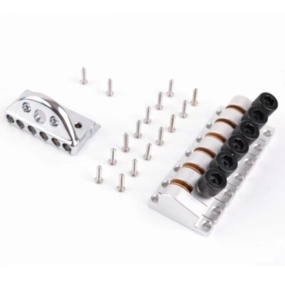 Headless 6strings electric guitars nut and bridge chrome color