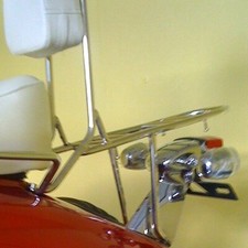 Gepäckträger Topcase hinten Halter Träger Chrom Znen Roller Motorroller Retro