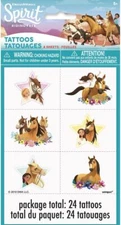 Unique Spirit Riding Free Tattoos, 24 Ct., Multicolor,Press-on Tattoos