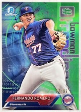 2018 Bowman Chrome Fernando Romero Trending Green Refractor Card #FR /99