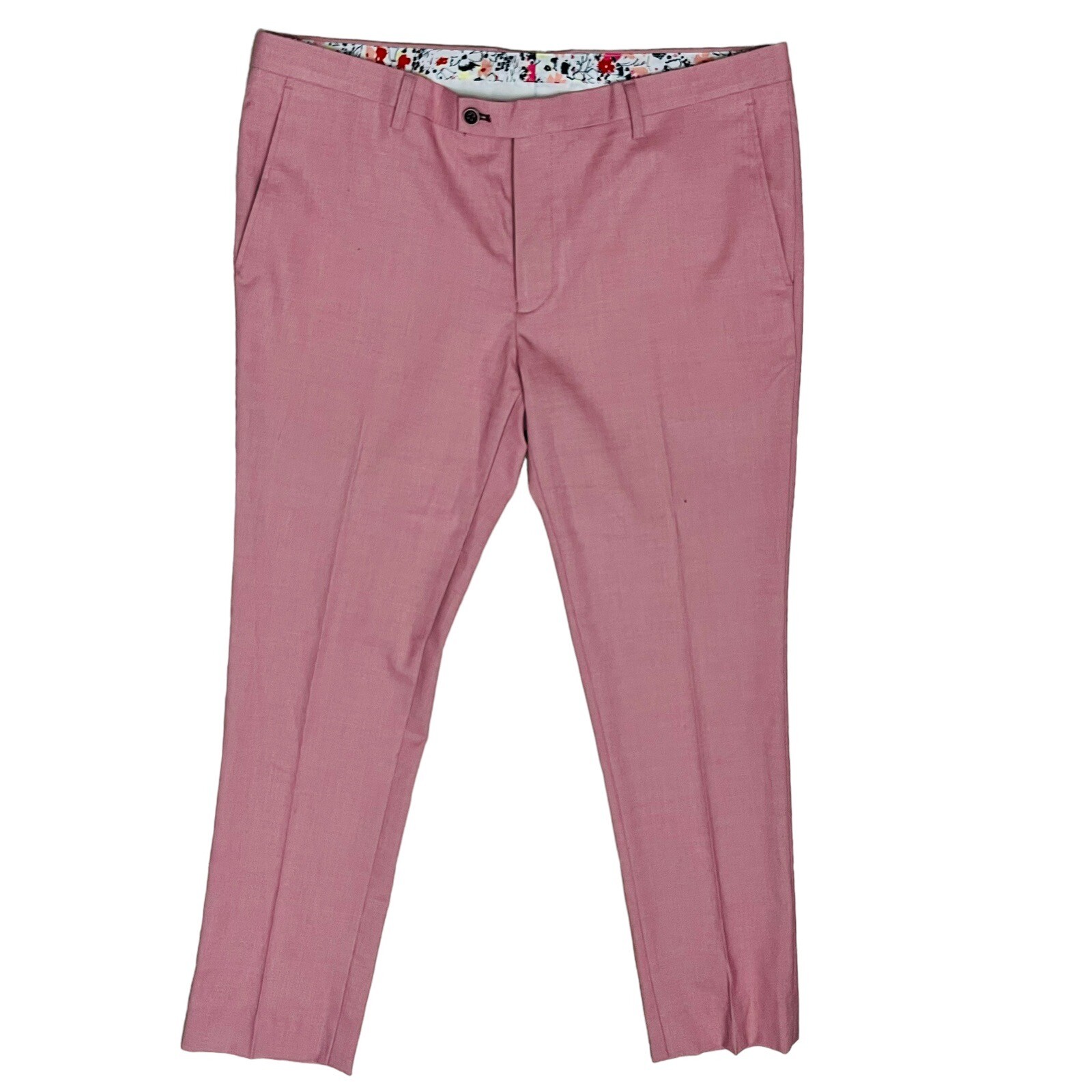 Paisley & Gray Slim Fit Pink/Salmon Pockets Dress Men’s Pants Sz 36x32