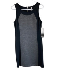 Kensie Womens Dress M Little Black Sleeveless Silver Thread ClassicCore Basic