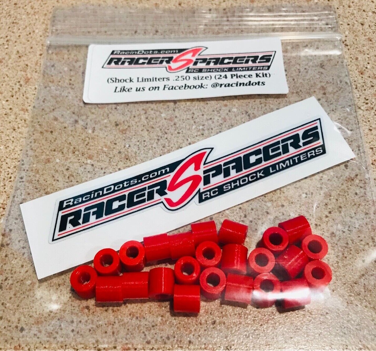Racin Dots RacerSpacers Red 24 Pieces (3mm Shock Shaft) | eBay