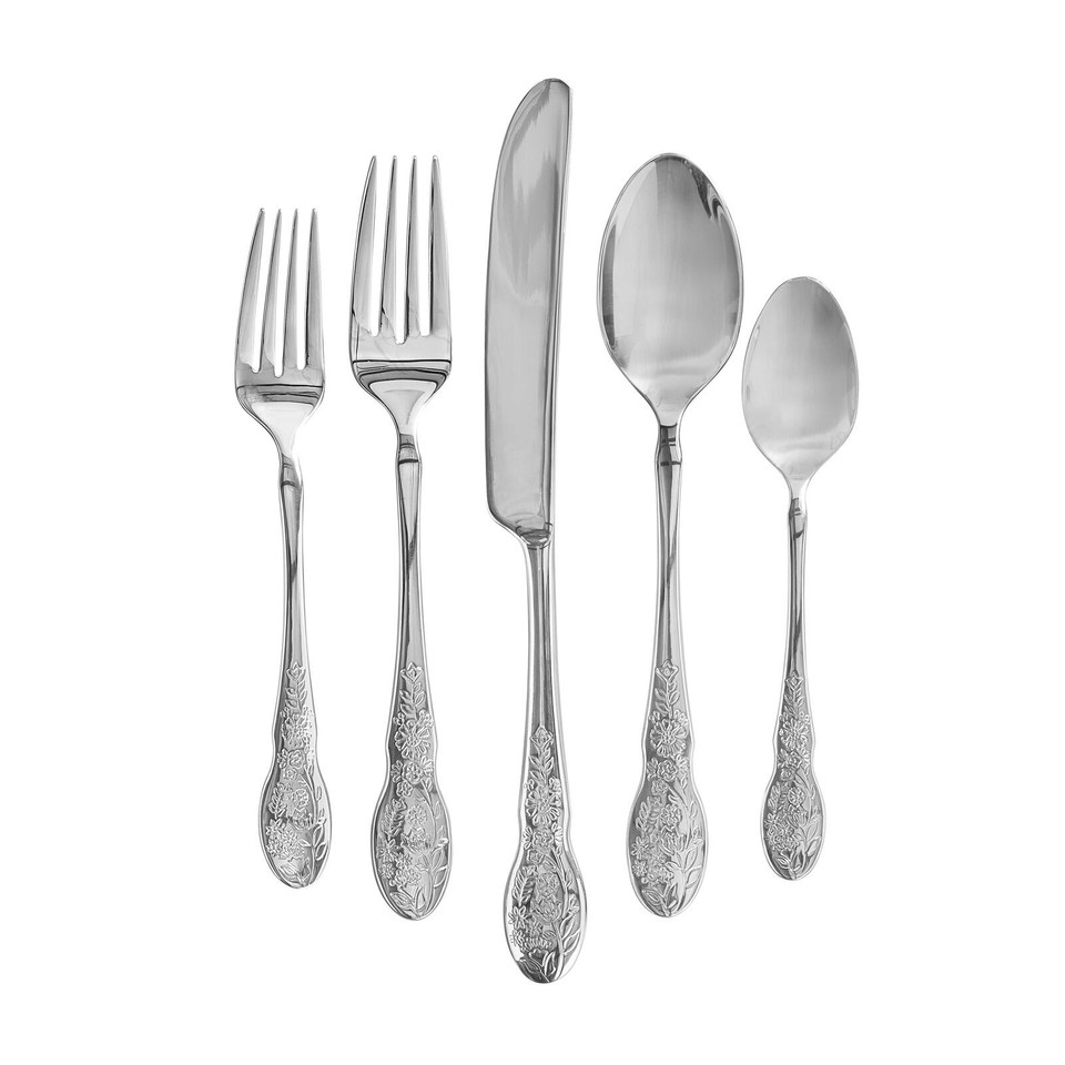 20Piece Flatware Set Service for 4 Kitchen Cutlery Utensil Easy