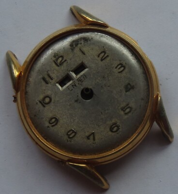 Unver Double Date mens wristwatch gold plated case load manual balance broken