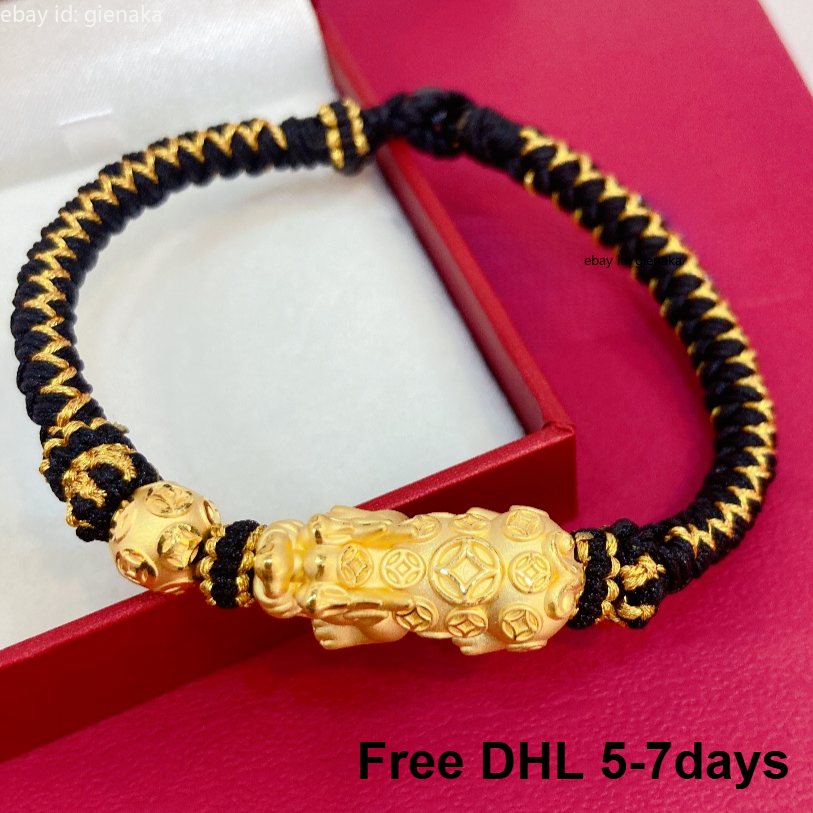 24k Golden Pixiu Pure 999 24K Yellow Gold Huge Dragon Pixiu