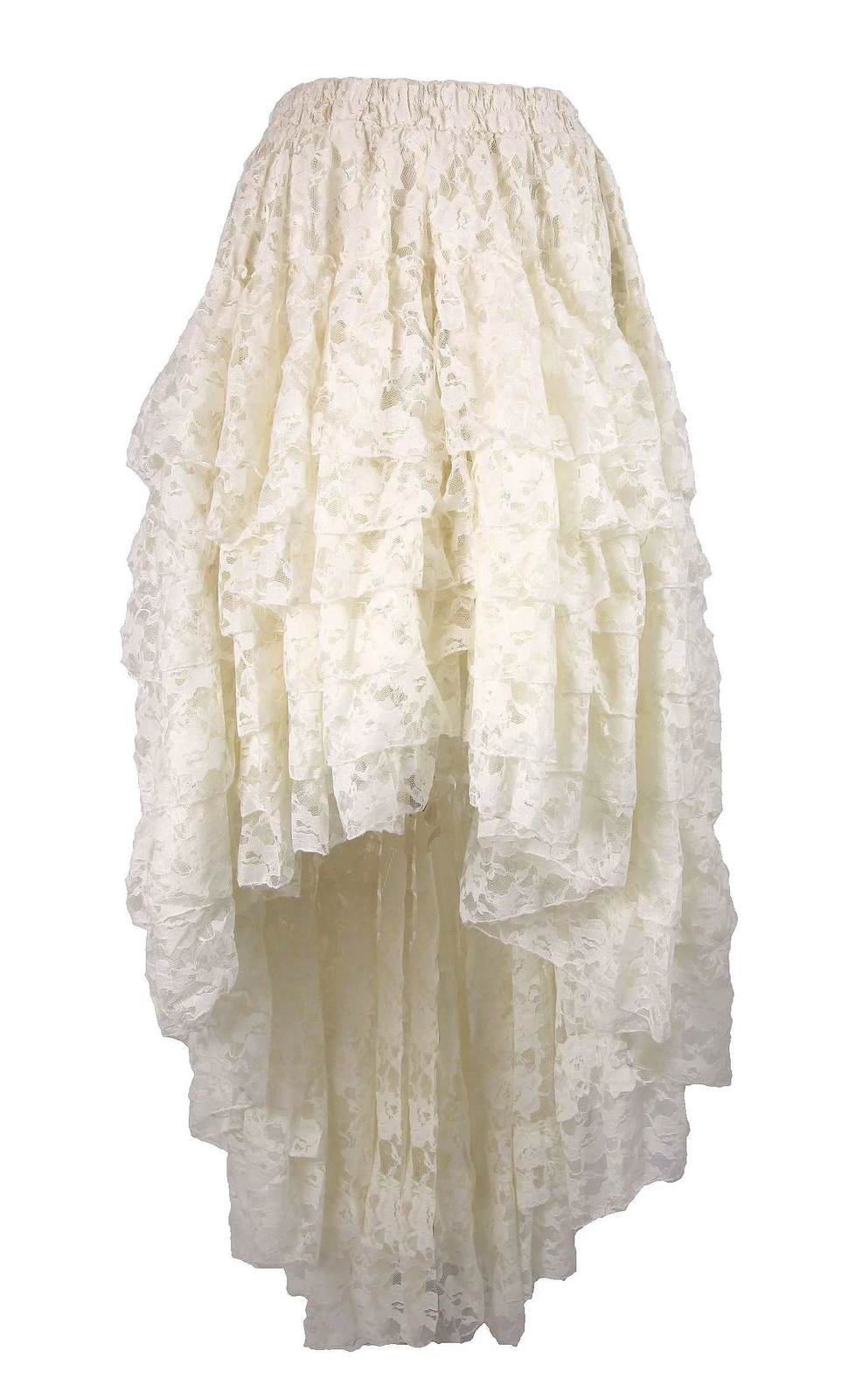 Skirt Women's Long Lace Layered Ruffles Renaissance Victorian Pirate ...