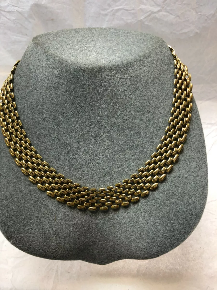 Vintage Gold Napier Multi Link Thick Chain Necklace Gold Plated