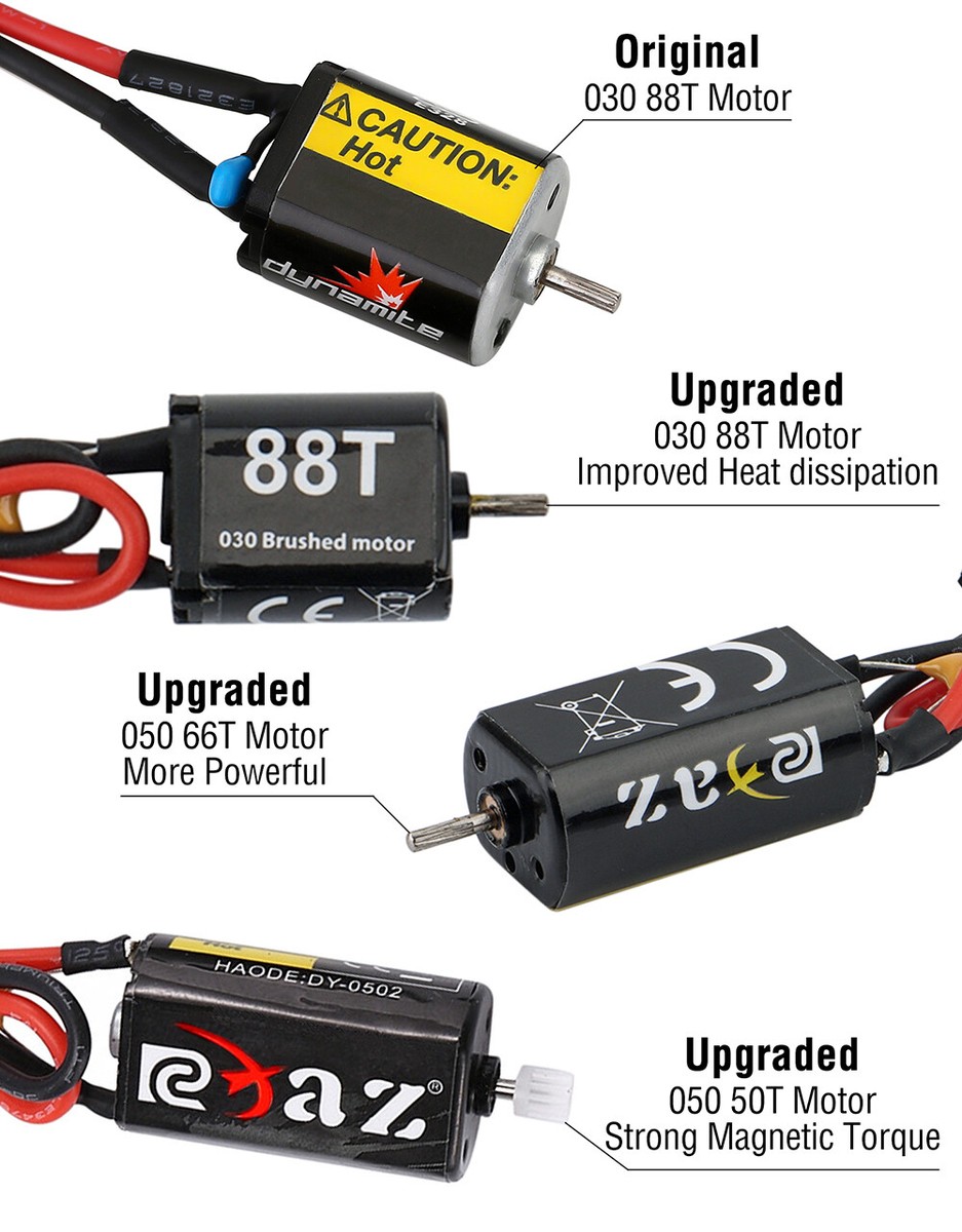 050 66T Moteur brossé avec ESC 30A pour Axial SCX24 AXI90081 1/24 RC Pièces de mise à niveau de voiture 050 66T Moteur brossé avec ESC 30A pour Axial SCX24 AXI90081 1/24 RC Pièces de mise à niveau de voiture