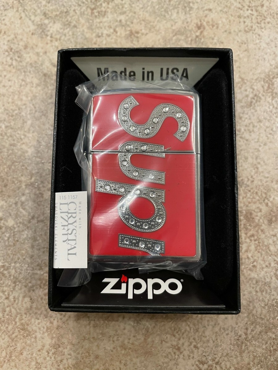 Supreme Swarovski® Zippo® SUPREME FW20 SWAROVSKI ZIPPO LIGHTER RED AUTHENTIC NEW IN HAND