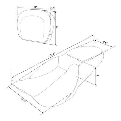 Driver Passenger Seat Backrest Fit For Harley Electra Road Glide 2009-2023 FLTRX - Picture 3 of 9