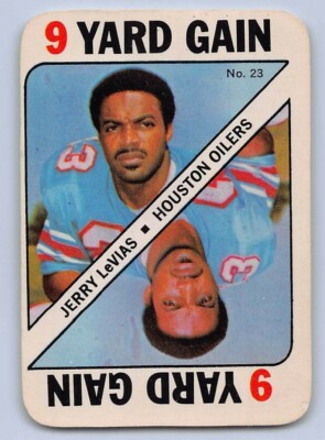 1971  JERRY LeVIAS - Topps Game Insert Football Card- # 23 - HOUSTON OILERS
