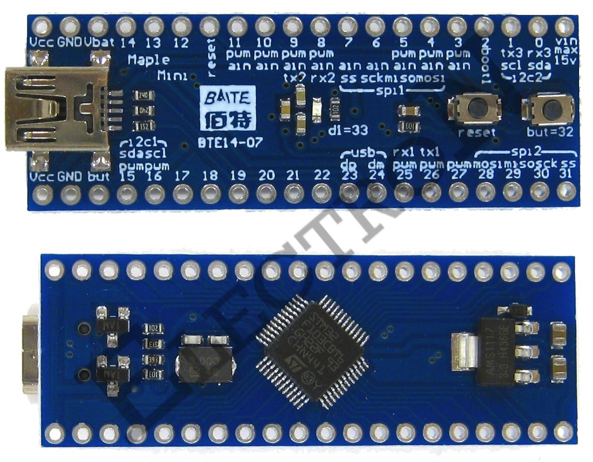 LEAF MAPLE MINI compatible ARM CORTEX-M3 STM32 32BIT MCU 128Kb FLASH ...