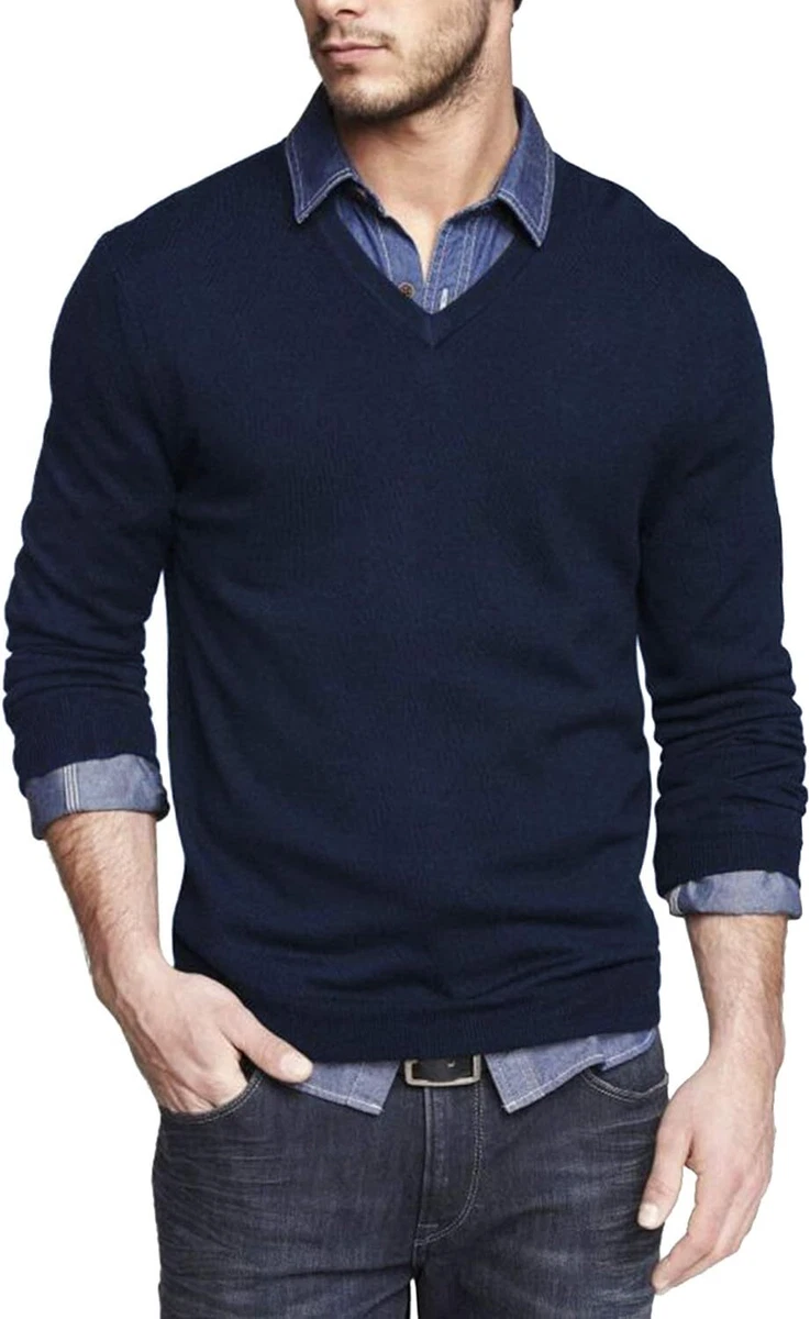 Casual v neck sweater clearance
