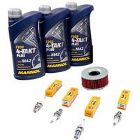 ÖL 3L FüR Yamaha XJ 550 4V8 XJ550 1981-1984 Inspektion Paket ÖLfilter ZüNdkerzen