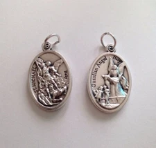 925 Sterling silver 18" Necklace GUARDIAN ST MICHAEL ANGEL pendant PROTECT charm