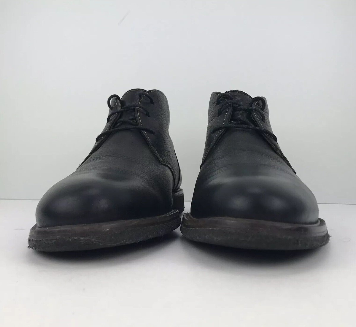 Johnston Murphy Men\'s Copeland Chukka 25-2021 Black Sheepskin Boots Size 11M Johnston & Murphy Mens Copeland Chukka Leather Boots Black  main image 2