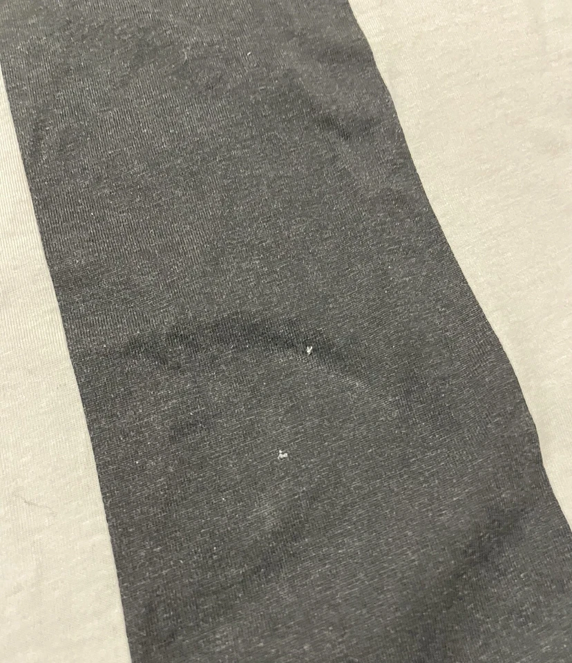 Cheap Monday Skull Mens White Red & Black Striped Round Neck Long Sleeve Shirt M - Image 4 of 4