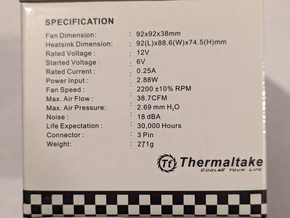 Thermaltake CL-P0444 CPU Cooling Fan Heatsink 3PIN Socket 754 939AM2 AM3 FM1 FM2 - Image 4 of 4