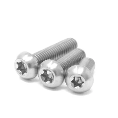 RACETI m6 Titanium Button Head Bolt Screw Torx t30 Ti Gr5 15 20 25 30 x 1.0 low profile