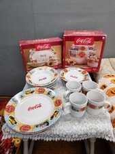 Coca-Cola Good Old Days 16 Piece Vintage Dinnerware Set.