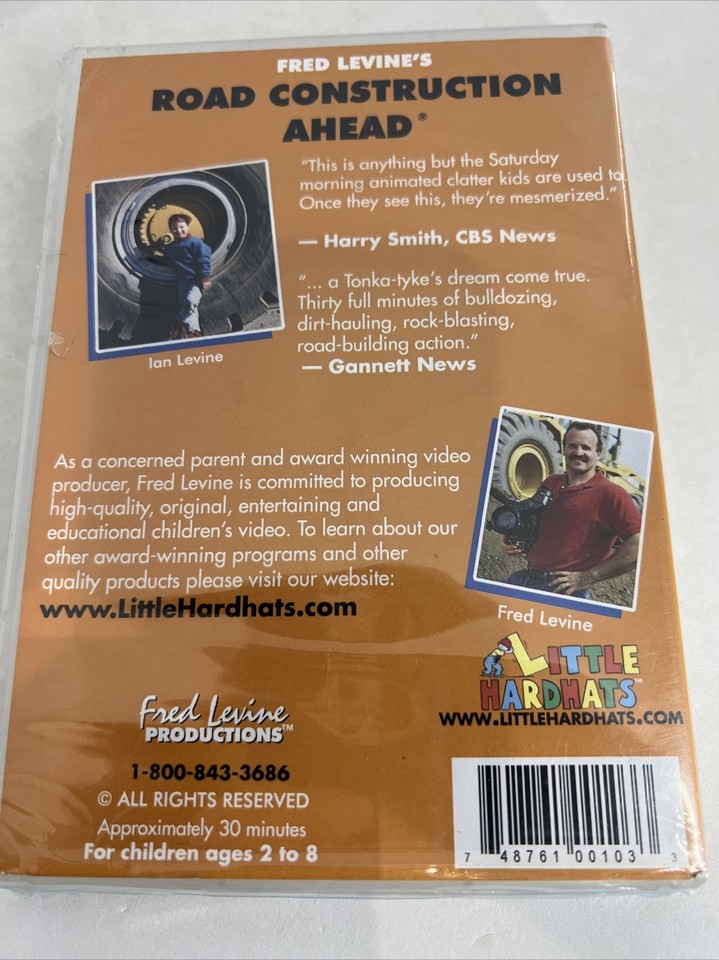 Road Construction Ahead (DVD, 2005) Little Hardhats Fred Levine New
