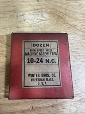 Vintage Winter Bros Co Dozen 10-24 N C Machine Screw Taps