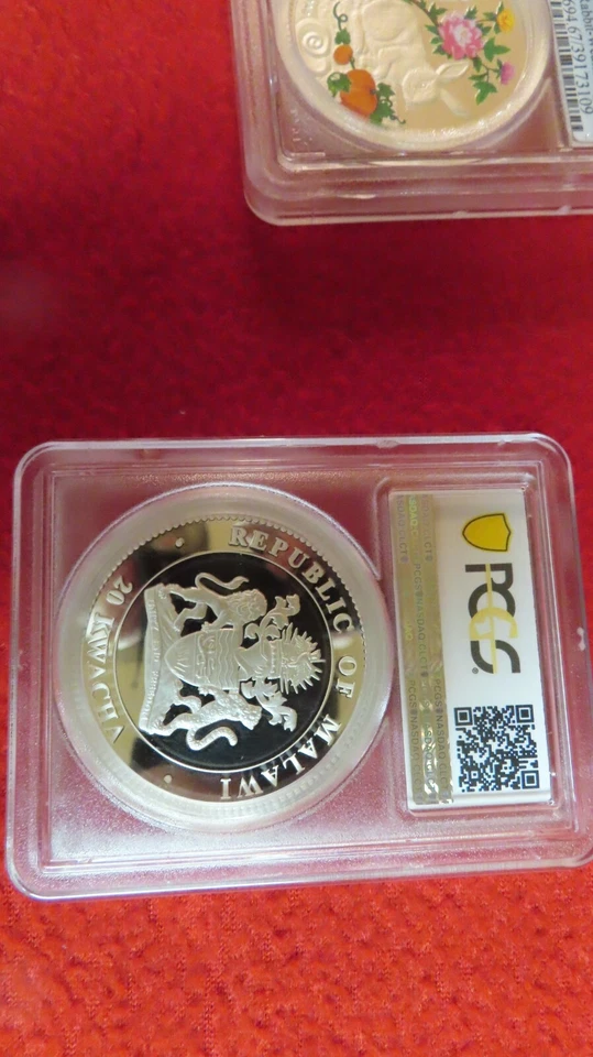 África Malawi 20 kwacha Año del Conejo Zodiaco Lunar .999 moneda de plata graduación profesional pr67 Foto 3 de 4