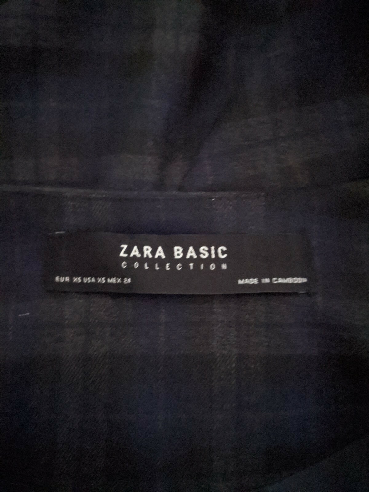 Zara Basic Collection Blue Plaid Bell Sleeve Jack… - image 3