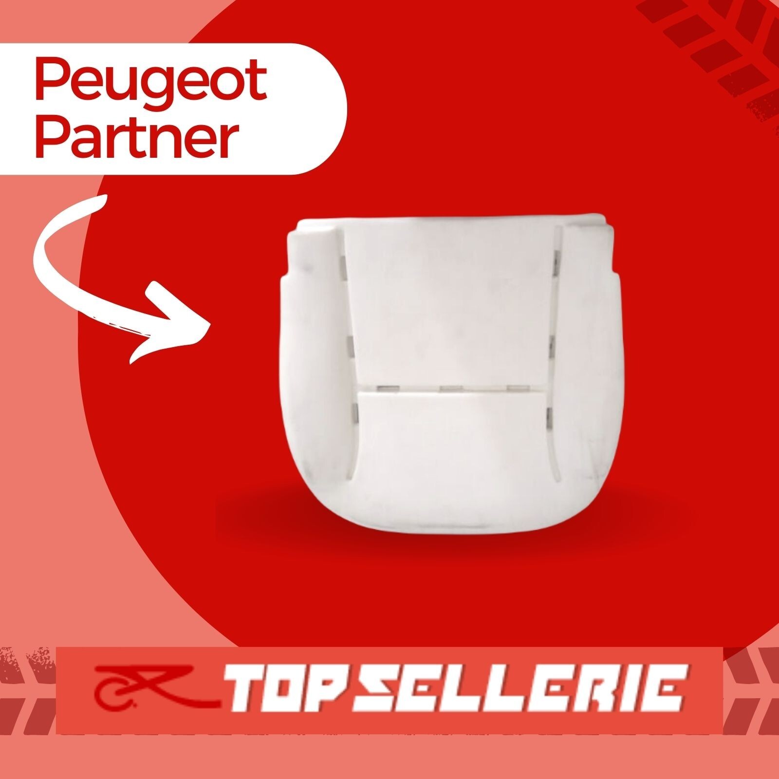 Mousse d'assise Peugeot Partner I pour réparer un siège de fourgonnette usé