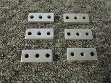 63/67 corvette rear tail light panel threaded metal blocks 6 NEW! 427 327 split 