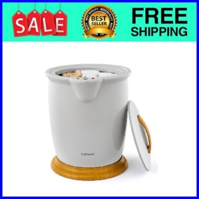Bathroom Towel Warmer Bucket with Fragrance Holder & Auto Shut Off Grey