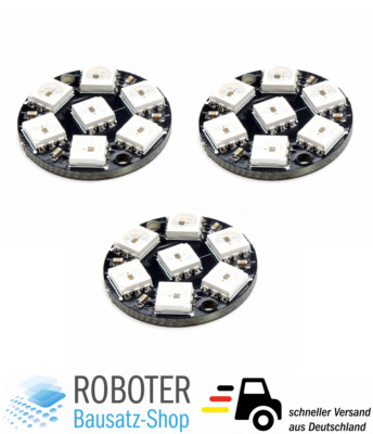 3x 7Bit RGB LED Ring WS2812 5050 5V für Arduino Raspberry Pi Neopixel